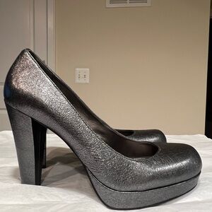 Calvin Klein Gun Metal Platform High 3.5” Heels | 9M